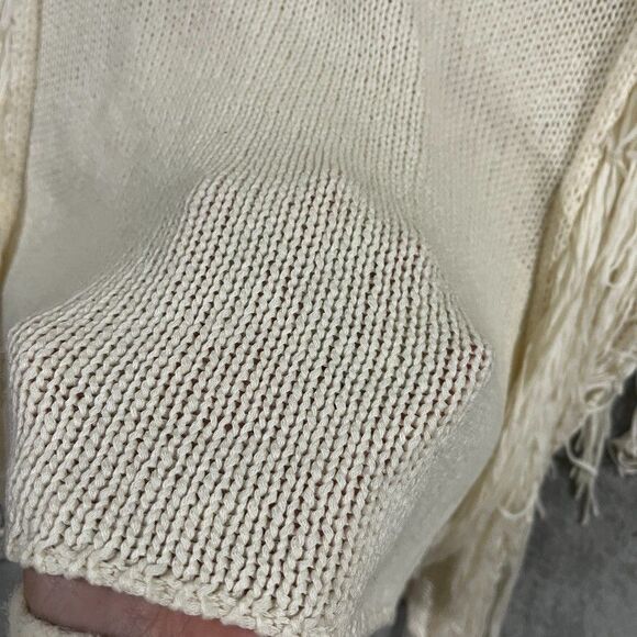 Indah Fringe Tunic Top Sweater Hand Knit Bohemian Western Womens Sz S/M - Picture 10 of 10